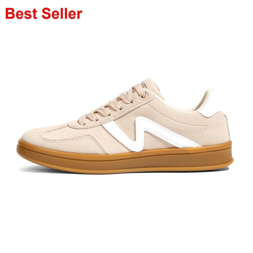 Women's Retro Fashion Sneakers with Gum Sole Low Top Casual Walking Shoes